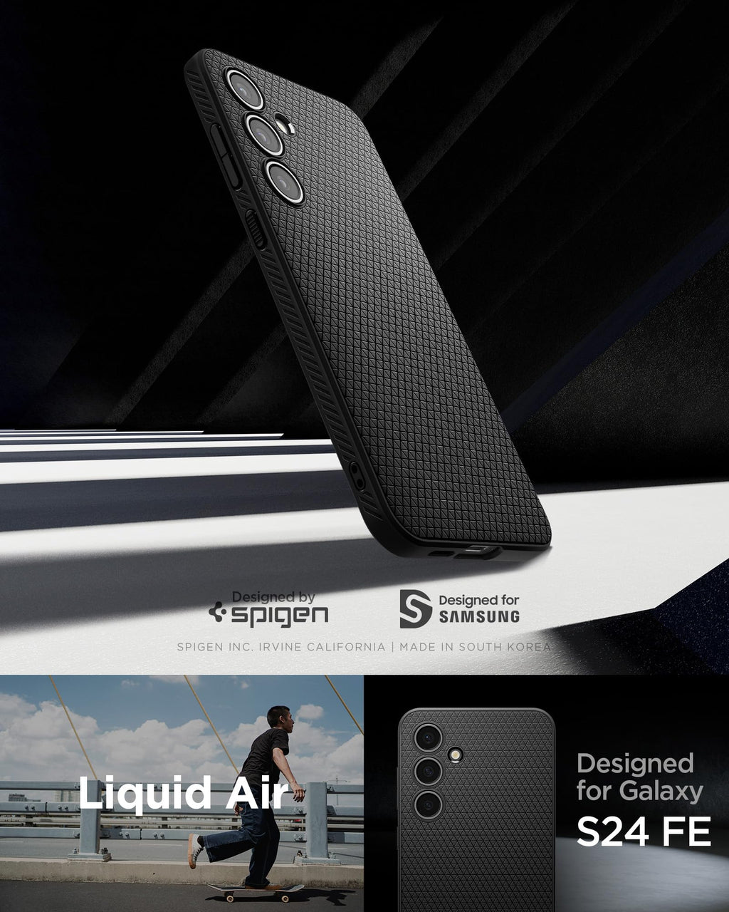 Spigen for Galaxy S26 Case, Liquid Air [No Magnet Ring] [Military-Grade Protection] - Matte Black