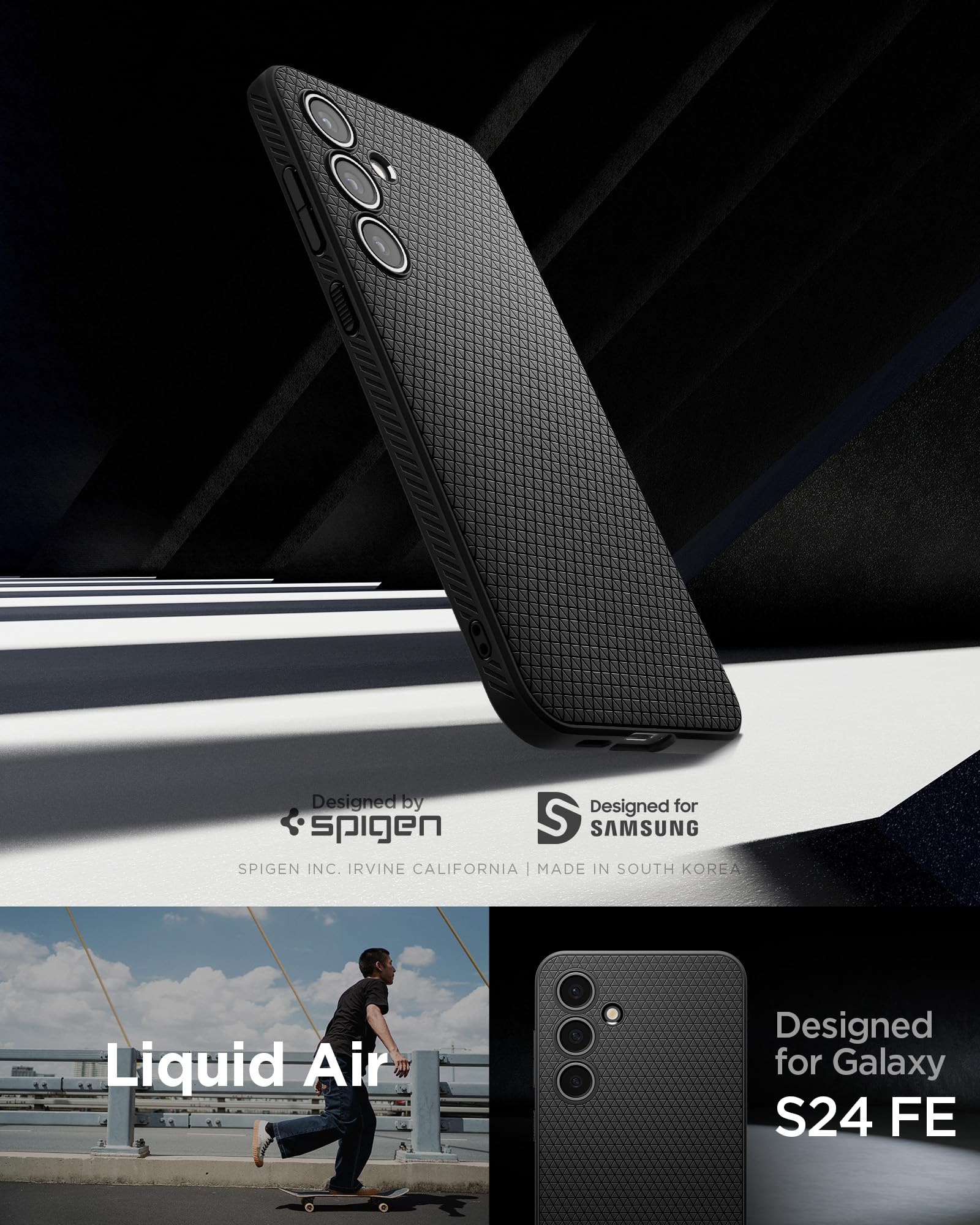 Spigen for Galaxy S26 Case, Liquid Air [No Magnet Ring] [Military-Grade Protection] - Matte Black