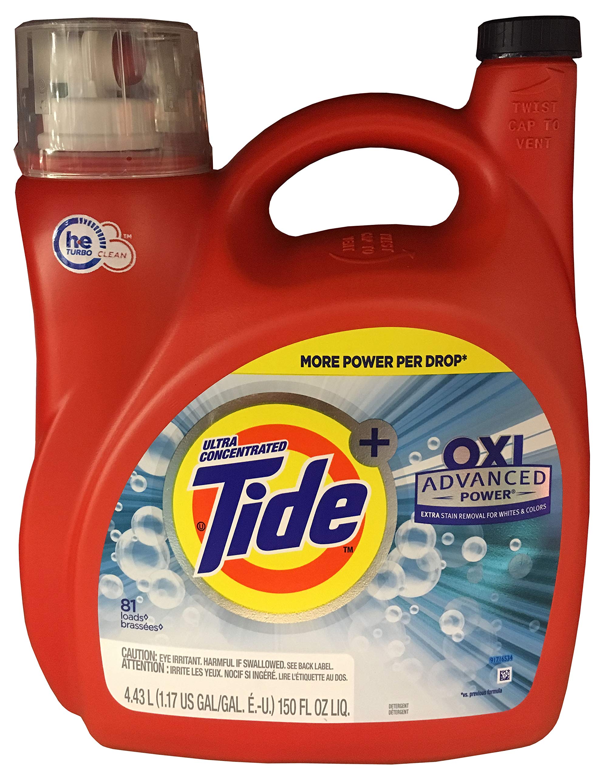 Tide Liquid Laundry Detergent, Original Scent, 125 fl oz, 100 Loads, Boosted Clean Even in Cold Water with Concentrated Washing Soap