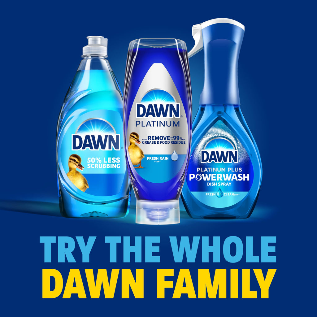 Dawn Ultra Original Dish Soap Refill Jug, Large Size Blue Liquid Dishwashing Detergent, Powerful Dish Soap for Grease, 51.5 oz