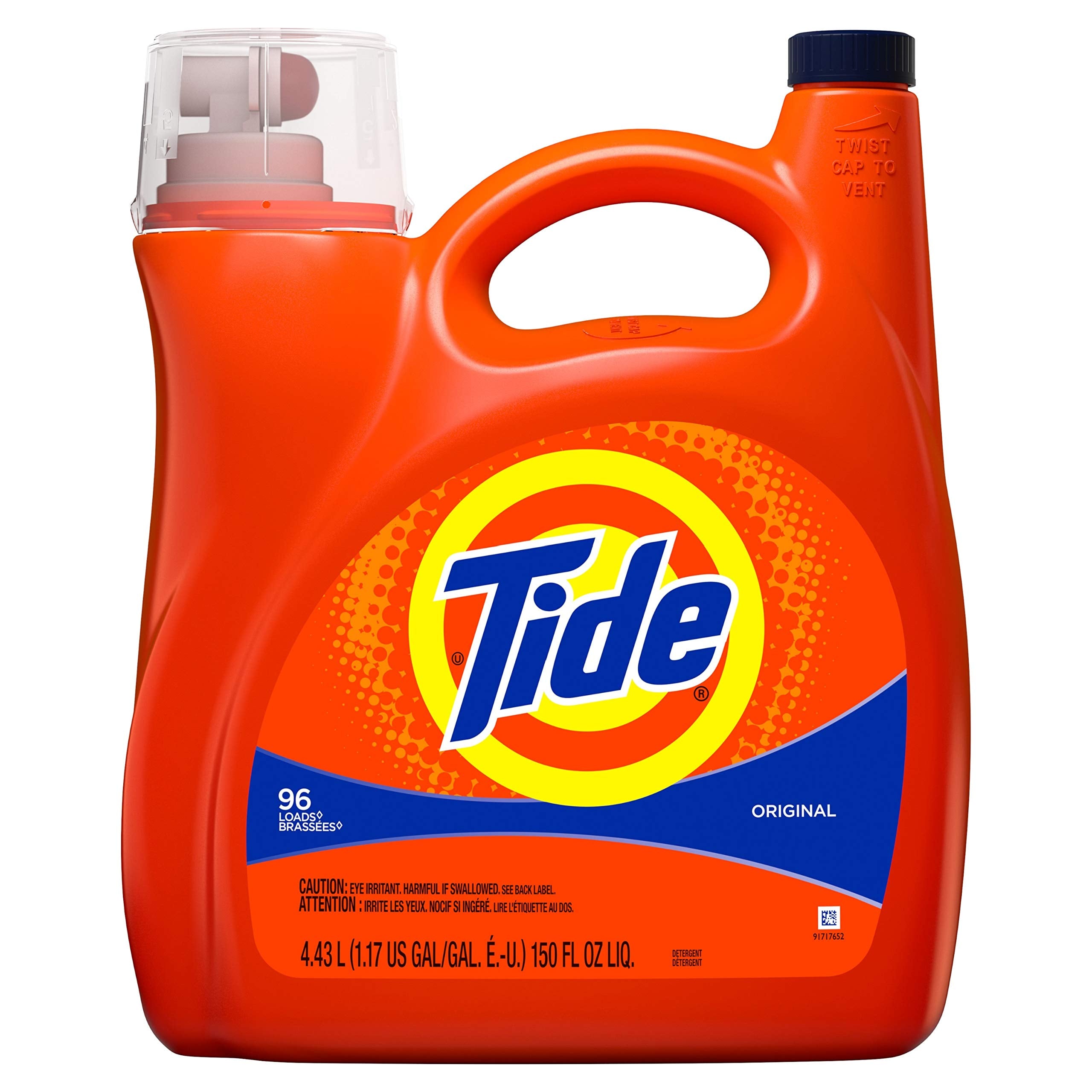 Tide Liquid Laundry Detergent, Original Scent, 125 fl oz, 100 Loads, Boosted Clean Even in Cold Water with Concentrated Washing Soap