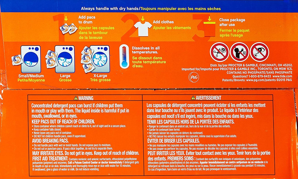 Tide PODS laundry detergent pacs, 3-in-1 Stain Remover, Odor Fighter, Color Protector, 112 Count, HE compatible, Spring Meadow Scent