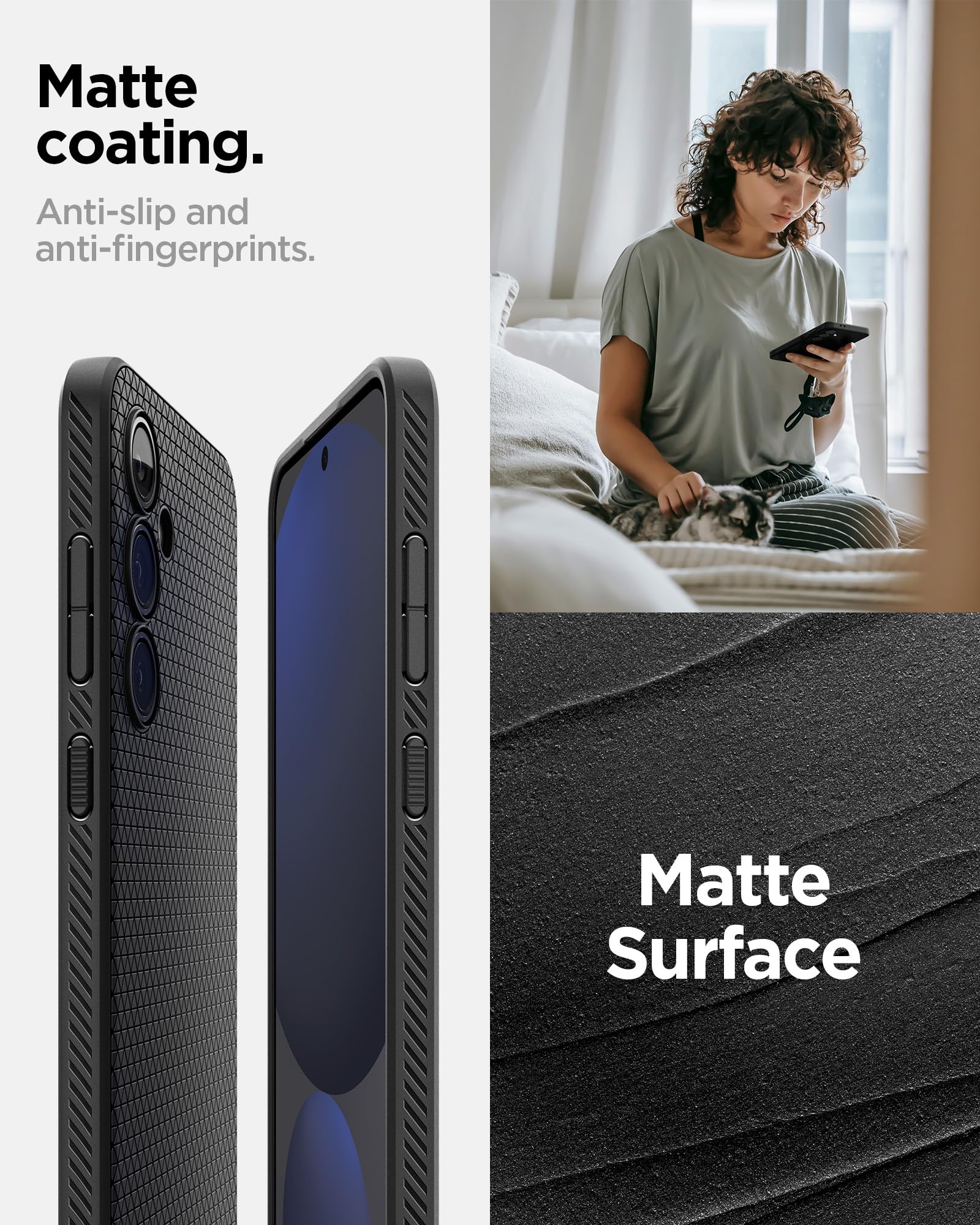 Spigen for Galaxy S26 Case, Liquid Air [No Magnet Ring] [Military-Grade Protection] - Matte Black