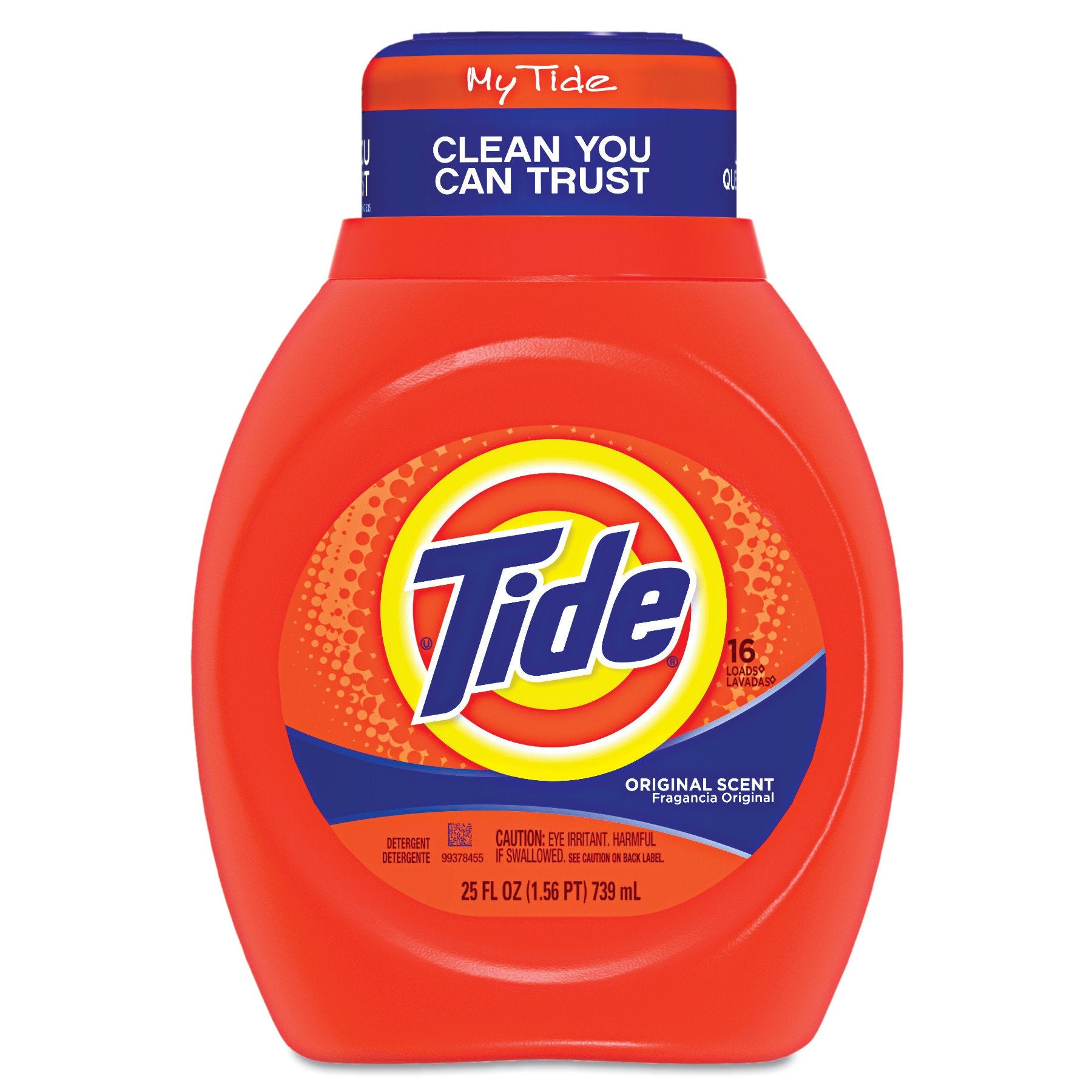 Tide Liquid Laundry Detergent, Original Scent, 125 fl oz, 100 Loads, Boosted Clean Even in Cold Water with Concentrated Washing Soap