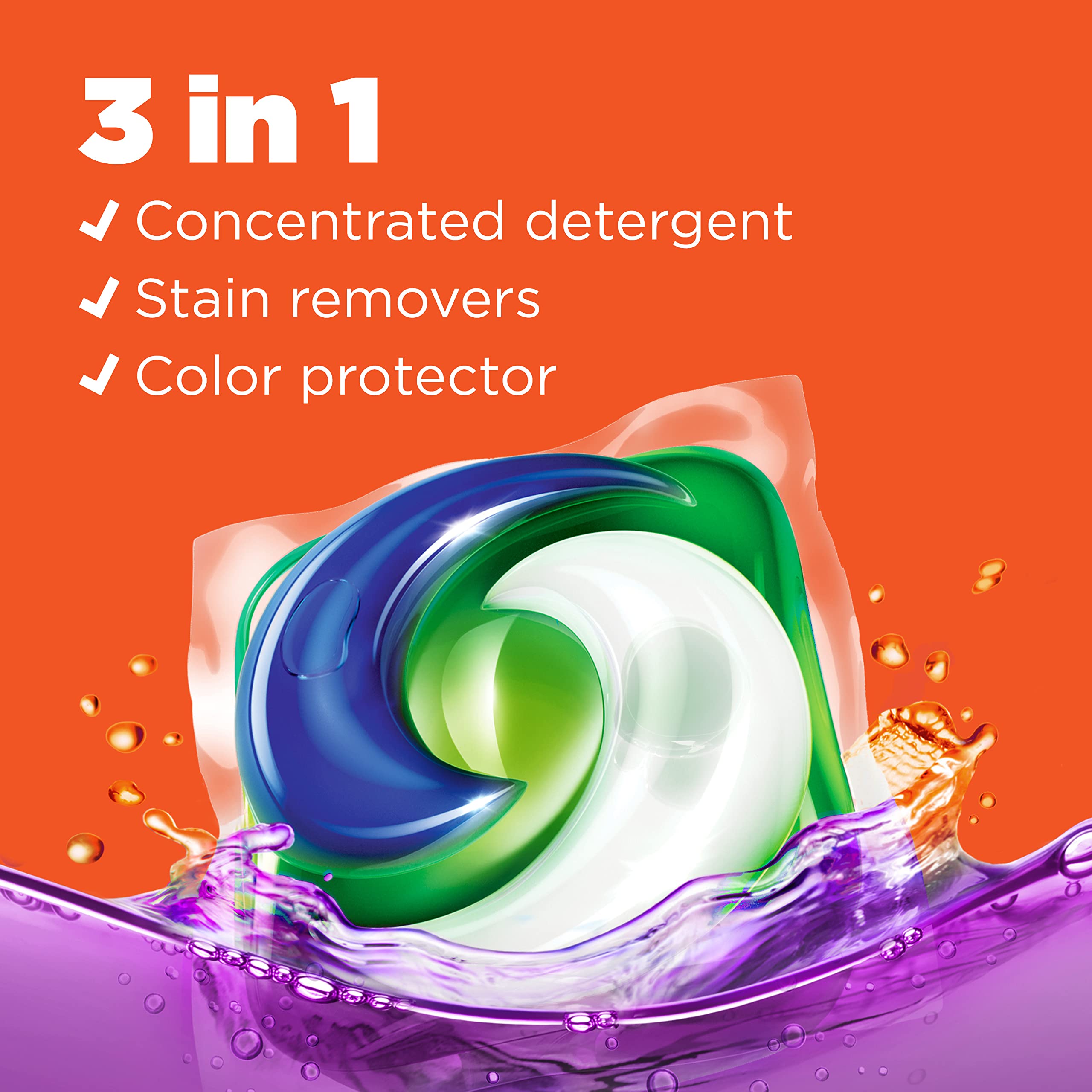 Tide PODS laundry detergent pacs, 3-in-1 Stain Remover, Odor Fighter, Color Protector, 112 Count, HE compatible, Spring Meadow Scent