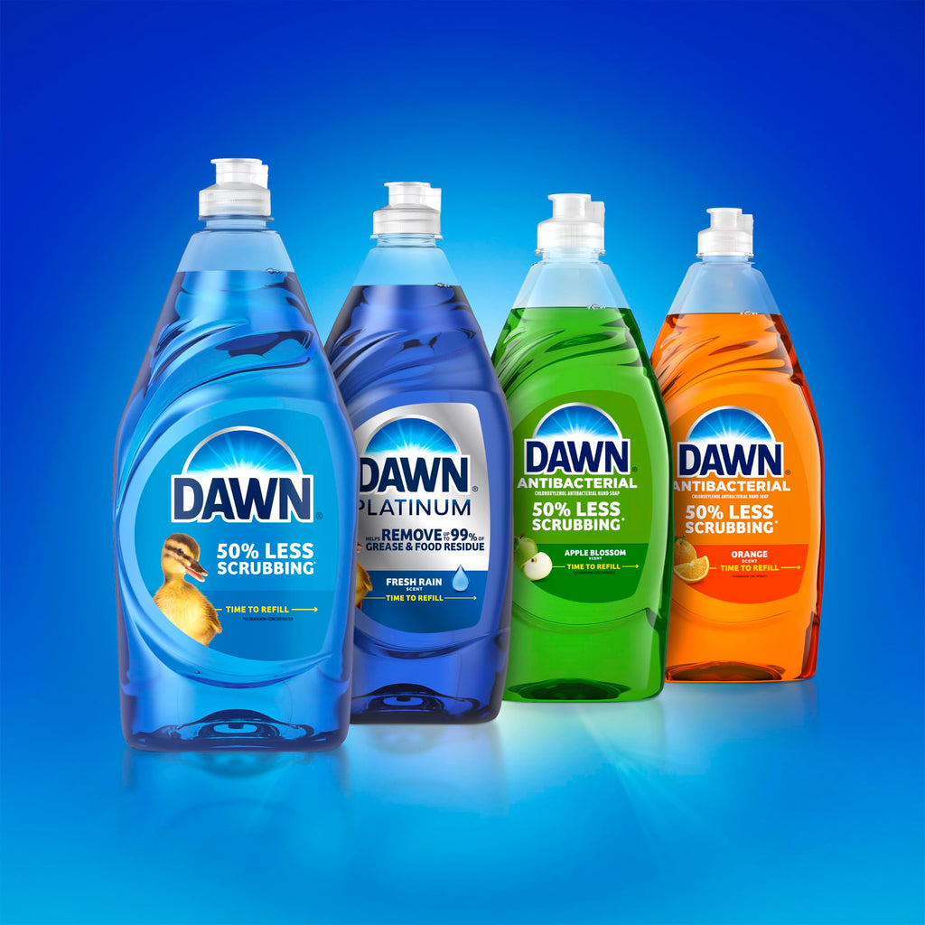 Dawn Ultra Original Dish Soap Refill Jug, Large Size Blue Liquid Dishwashing Detergent, Powerful Dish Soap for Grease, 51.5 oz
