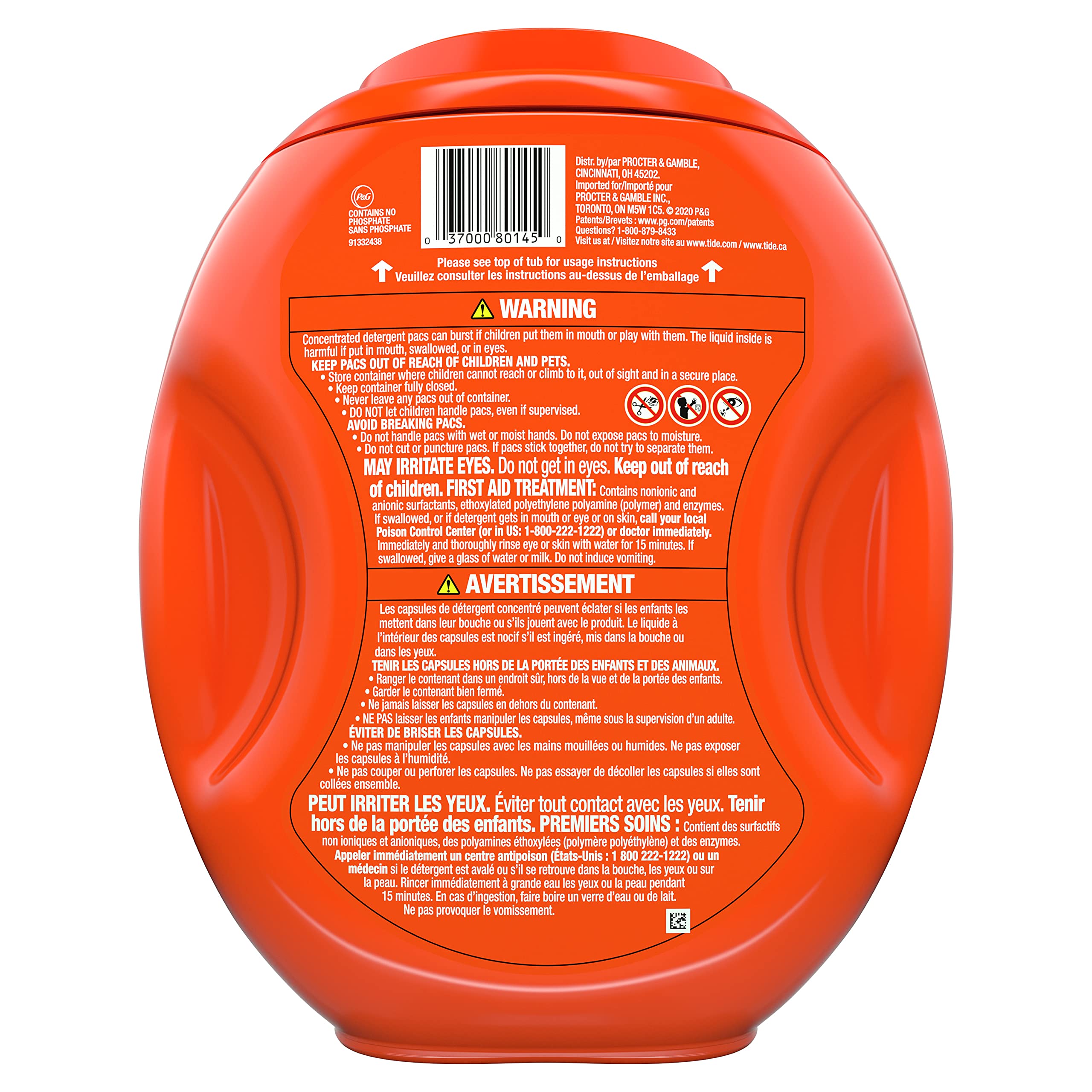 Tide PODS laundry detergent pacs, 3-in-1 Stain Remover, Odor Fighter, Color Protector, 112 Count, HE compatible, Spring Meadow Scent