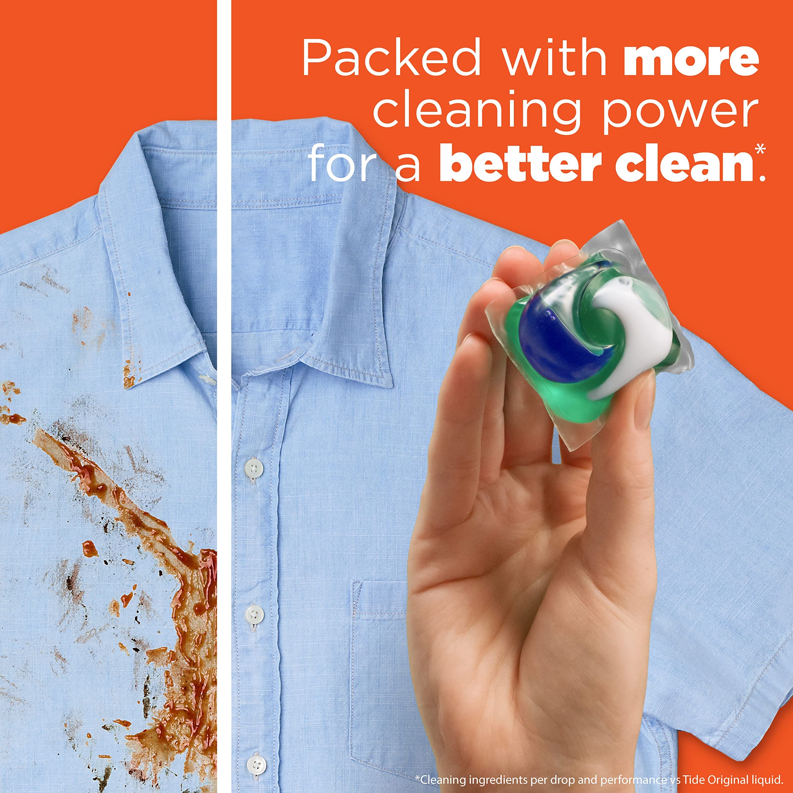 Tide PODS laundry detergent pacs, 3-in-1 Stain Remover, Odor Fighter, Color Protector, 112 Count, HE compatible, Spring Meadow Scent