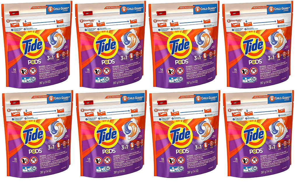Tide PODS laundry detergent pacs, 3-in-1 Stain Remover, Odor Fighter, Color Protector, 112 Count, HE compatible, Spring Meadow Scent